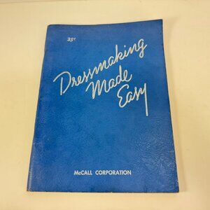 Vintage 1938 McCall Dressmaking Made Easy Paperback Book Blue Cover
